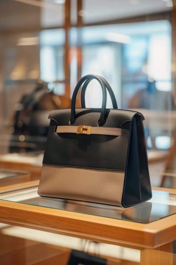 luxury black silver handbag display 99233 106045