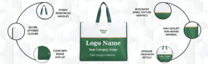 custom transparent carry bag with logo print | premium reusable shopping & promotional bag (copy)