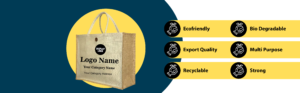 custom printed jute promotional carry bag eco friendly saarank