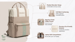 Eco-Friendly Premium Laptop Backpack | Stylish Office & Travel Bag eco friendly premium laptop backpack | stylish office & travel bag