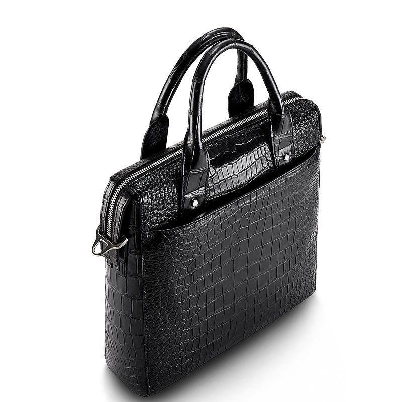 premium black croc embossed executive laptop bag premium black croc embossed executive laptop bag