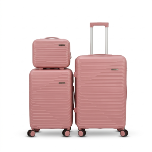 premium hard shell luggage set with vanity case – 3 piece travel trolley set