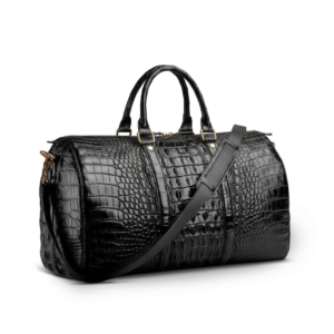 smart travel companion – multi color vegan leather duffle bag