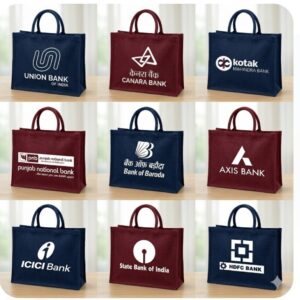 premium colored jute promotional carry bag – banking & corporate branding