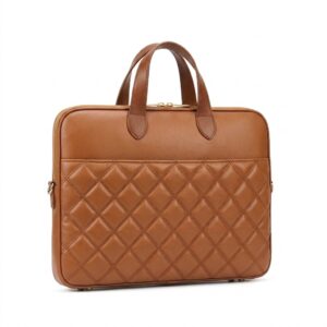 luxury quilted executive laptop bag